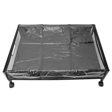 Imagem de Fafeicy Sob o Recipiente de Camas Com Rodas de Alta Carga Robusta Com Espaço de Grande Capacidade para Economizar Janela Transparente Sob a Cama Organizer para Roupas (S)