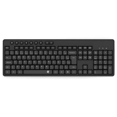 Imagem de Teclado Membrana Office Redragon Sem Fio 2,4 GHz Preto - BK-7094 PT
