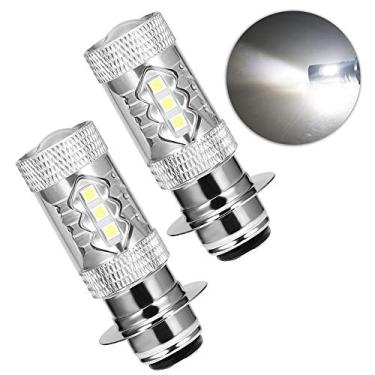 Imagem de Lâmpadas de faróis LED de 80 W atualizadas super brancas para Yamaha Banshee 350 YFZ350 Big Bear YFM350 YFB250 Timberwolf (pacote com 2)