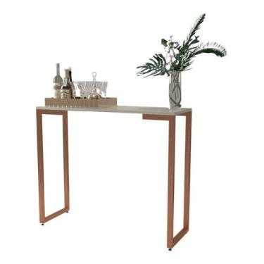 Imagem de Aparador Mesa Apoio Notebook 90X30 Pés Cobre - RDS