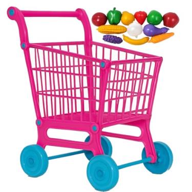 Imagem de Brinquedo Carrinho de Supermercado c/ 12 Frutinhas Verduras Educativo