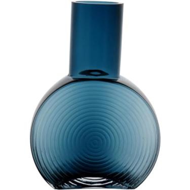 Imagem de SANVICTOR GARRAFA DECORATIVA 23x16x8cm VIDRO AZUL