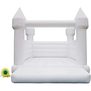 Imagem de Inflável Casamento Bounce House Castelo Branco Jumper Bouncy Castelo Decorações De Noivado De Casamento Cama De Salto Para Festa