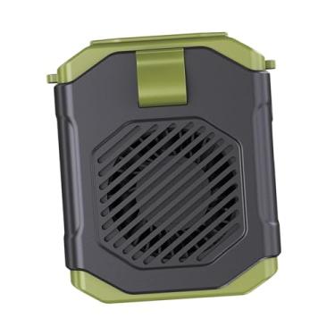Imagem de Fenteer Ventilador portátil com clipe de cintura, ventilador de resfriamento de baixo ruído, resistente e recarregável para fazenda, acampamento, ciclismo, Verde