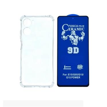 Imagem de Capa Capinha Case Anti Impacto Shock + Pelicula de Ceramica Privacidade Fosca 9d Compatível com Moto G05
