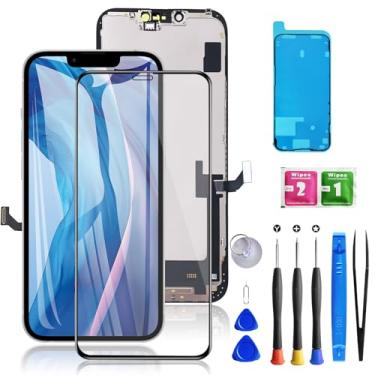 Imagem de Tela de substituição para iPhone 14 Plus preta de 6,7 polegadas, digitalizador LCD sensível ao toque, tela completa para A2886, A2632, A2885, A2888, A2887, com vedação à prova d'água + vidro temperado