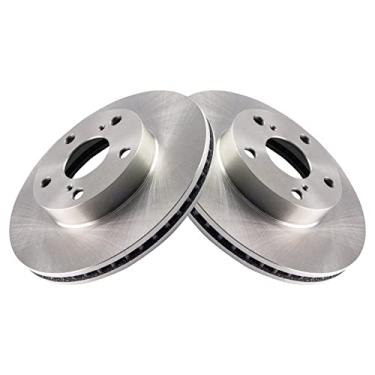 Imagem de TRQ Par de freio a disco ventilado dianteiro esquerdo e direito compatível com caminhonete Tacoma 05-12 2WD