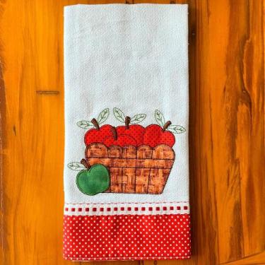 Imagem de Pano de Prato Cesta de Maçã - Sua Casa Decor