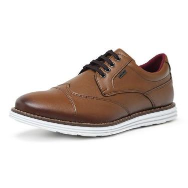 Imagem de Sapato Oxford Masculino Liso Com Recortes Conforto - Hype, 40, Marrom,