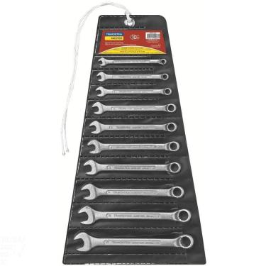 Imagem de Jogo De Chaves Combinadas Com Corpo Forjado Em Aço Especial Cromado 10 Peças Em Milímetro