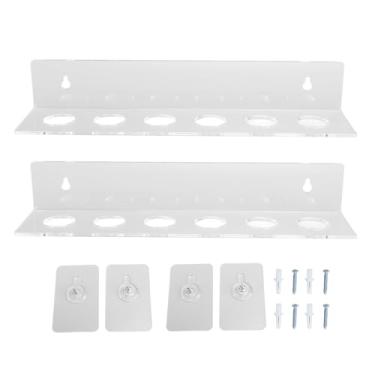 Imagem de Bolas pequenas exibem rack de acrílico de parede transparente prateleira flutuante 12 bolas suporte para tênis de tênis de mesa decoração de casa de beisebol
