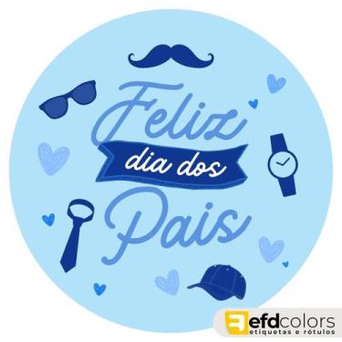 Imagem de Etiquetas Adesivo Dia Dos Pais 5cm - Kit C/100 - Efd Colors, 8