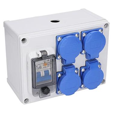 Imagem de Tomada de Parede Dupla à Prova D'água, Capa Resistente, Disjuntor de 40a, Adequado para Uso Interno e Externo