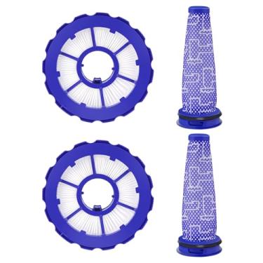 Imagem de Aymthgt Pacote com 2 filtros Hepa Pós-Motor e Filtros Pré-Motor Peças de Reposição Compatíveis com DC50, Animal e Multi Floor Aspirador Completo, Peça # 965081-01 e 965080-01