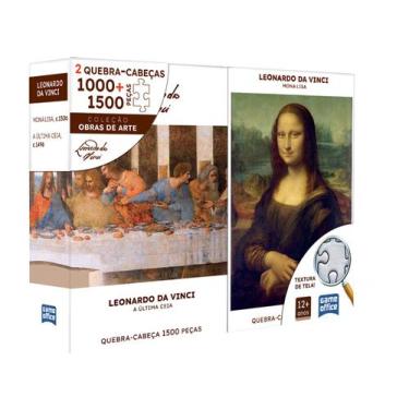 Imagem de Kit Quebra-cabeça Coleção Obras de Arte Game - Office Leonardo da Vinc
