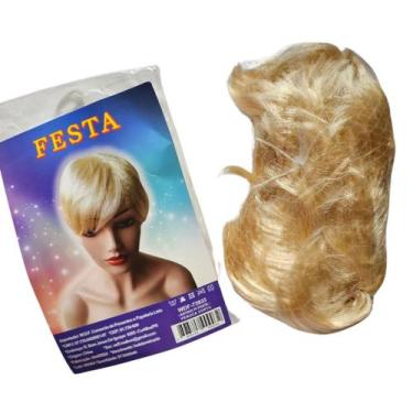 Imagem de Peruca Masculina Carnaval Fantasia Halloween Curta Loira - sm