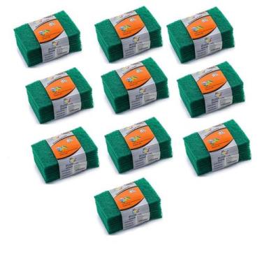 Imagem de Kit de 10 Conjuntos com 10 Esponjas Multiuso Poliéster 10X15 - FRIGOPR