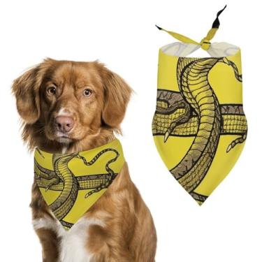 Imagem de Cachecol de poliéster triângulo estampado Dont Tread on Me – Tamanho único (70 x 30 cm)