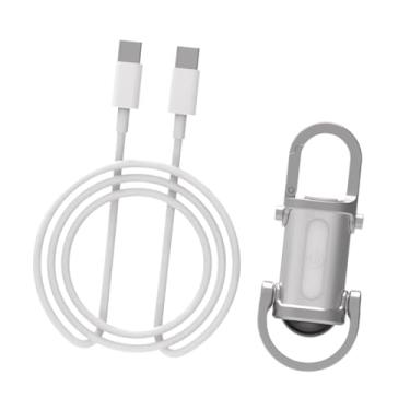 Imagem de Dynwave Mini chaveiro com luz, lâmpada de espera para presente, pequena micro lâmpada para chaveiro, luz longa e brilhante para passear com o cachorro, Branco