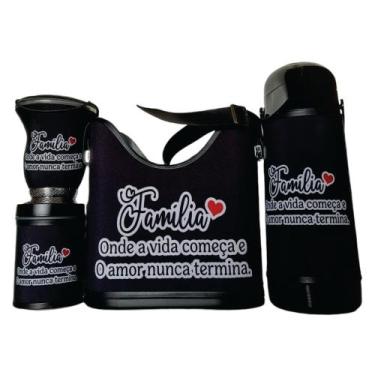 Imagem de Kit de chimarrão completo FAMILIA, onde a vida começa e o amor nunca t