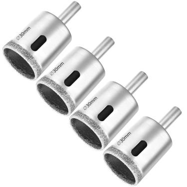 Imagem de Serra Copo Diamantada 30Mm Porcelanato Vidro Mármore 04 Un