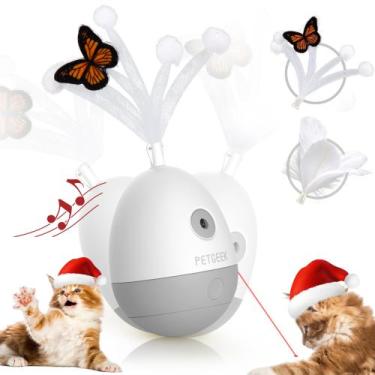 Imagem de Brinquedo interativo para gatos PETGEEK Laser Pointer com Bird Squeaky