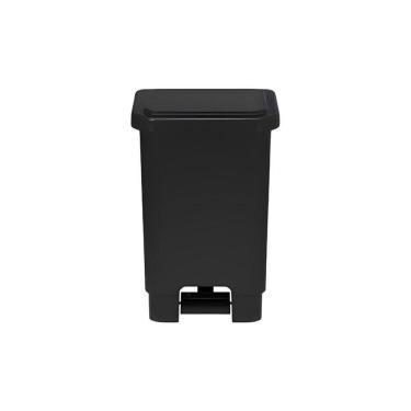 Imagem de Lixeira Retangular Com Pedal E Haste De Metal 100l Cor Preto