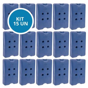 Imagem de Kit 15 Gelo Placa Gel Artificial Reutilizável Rígido 700ml - Gelotech