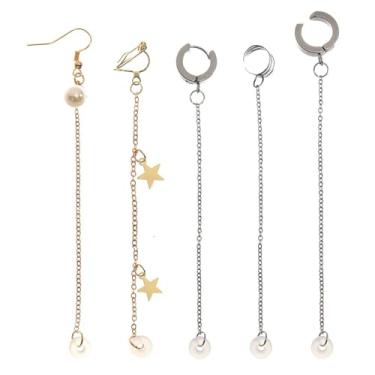 Imagem de Brincos anti-perda Gancho para Airpods, AirPods Pro Anti Perda Brincos Pingente para Mulheres e Meninas, Corrente de Pendurar Brinco para Airpods Adequado para Caminhadas/Jogging/Trabalho/Corrida/Academia - 5 Pares