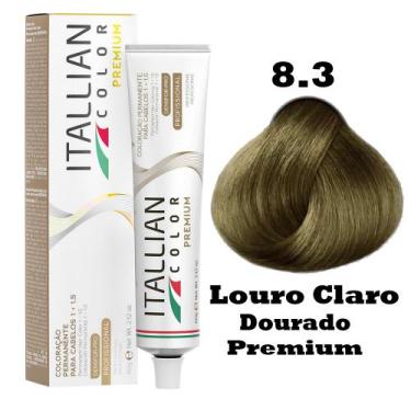 Imagem de Coloração Itallian Color 60g Louro Claro Dourado Premium 8.3
