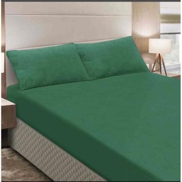 Imagem de Lençol Avulso 3 Peças Em Manta Soft Casal Queen - Malular, Verde