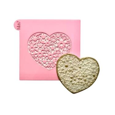 Imagem de MA7 marcador acrílico coração confeitaria biscuit - confeitaria dos mo