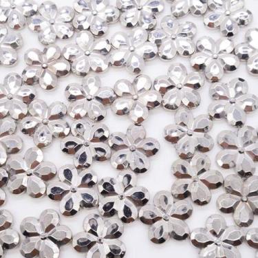 Imagem de Miçanga Passante Flor Abs Níquel 5 Pétalas 20mm 10pçs 12g - Macall