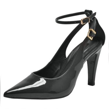 Imagem de Sapato Feminino Scarpin Elegante Conforto Verniz Via Marte