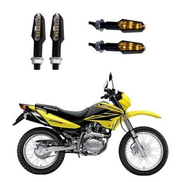 Imagem de KIT 4 Luz Seta Esportiva Pisca de Led Modelo P29 Para Moto Honda NXR 1
