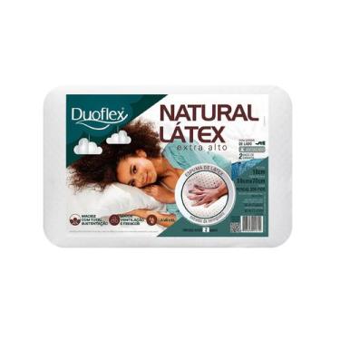 Imagem de Travesseiro Natural Látex Extra Alto 18cm Com Capa em Percal 200 Fios 
