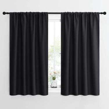 Imagem de Cortina Blackout NICETOWN Halloween para cozinha 42x54cm