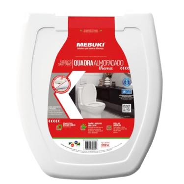 Imagem de Tampa de Vaso Assento Sanitário Retangular Almofadado Para Bacia Thema Incepa 1.6gpf 6.0lpf (Branco)