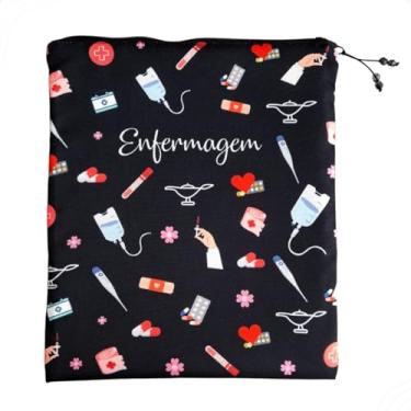 Imagem de Matellasse - Porta Jaleco e Esteto Organizador de bolsa Necessaire Personalizado Biomedicina Fisioterapia Medicina Veterinária Enfermagem Odontologia Nutrição (ENFERMAGEM)