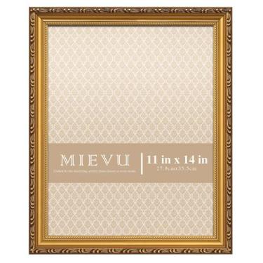 Imagem de Porta-retratos MIEVU Gold 28x35cm para pendurar na parede e mesa