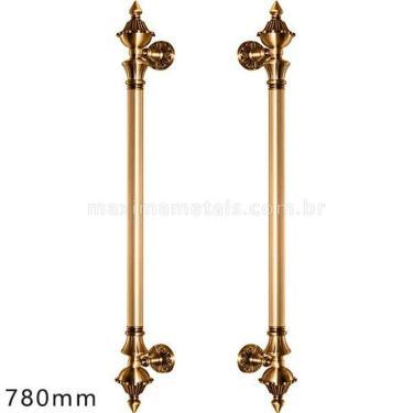 Imagem de Puxador Duplo Classic 780Mm Ouro Velho Porta Pivotante
