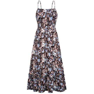 Imagem de Vestido longo GRACE KARIN casual sem mangas com alça espaguete