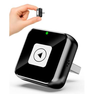 Imagem de Adaptador automotivo sem fio CarPlay e Android, mini conversor Plug and Play para carros CarPlay com fio, conexão rápida e estável e conexão automática, compatível com iOS 10+ e Android 11+ (preto)