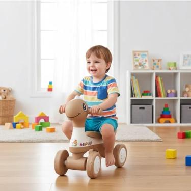 Imagem de Motoca Infantil de Equilíbrio Dinossauro com Luz e Som, 42 x 30 x 10 cm, Suporta até 25 kg, 24-72 Meses