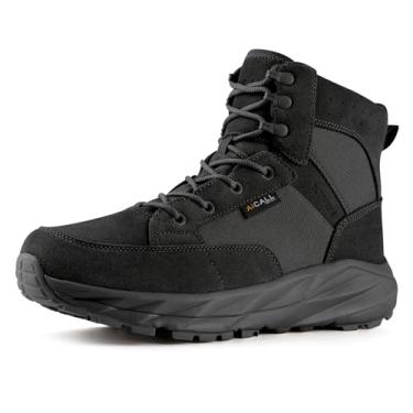 Imagem de Aicall Botas de trabalho masculinas táticas militares impermeáveis de 15 cm, Salto médio preto, 44