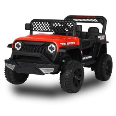 Imagem de Carro Jipe Elétrico Infantil 12V com Luzes Som USB e Controle Remoto (Vermelho)