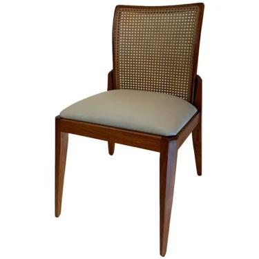 Imagem de Cadeira com Assento Estofado Ceval Luna Madeira Maciça