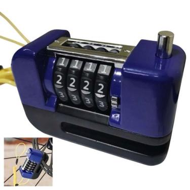 Imagem de Trava de Disco Freio Antifurto Moto Bike Motocicleta Bicicleta Senha 4