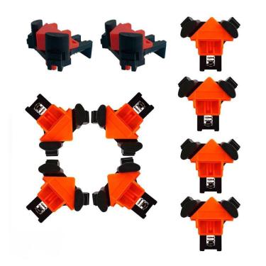 Imagem de Kit 10 Grampos Sargento De Canto Aperto Angular 90 Graus