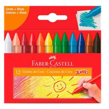 Imagem de Gizão de cera 141112 com 12 cores Faber-Castell